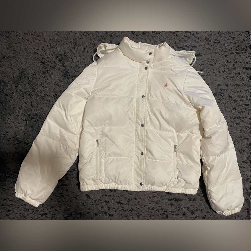 White Old Navy Women's White Puffer Jacket Size L